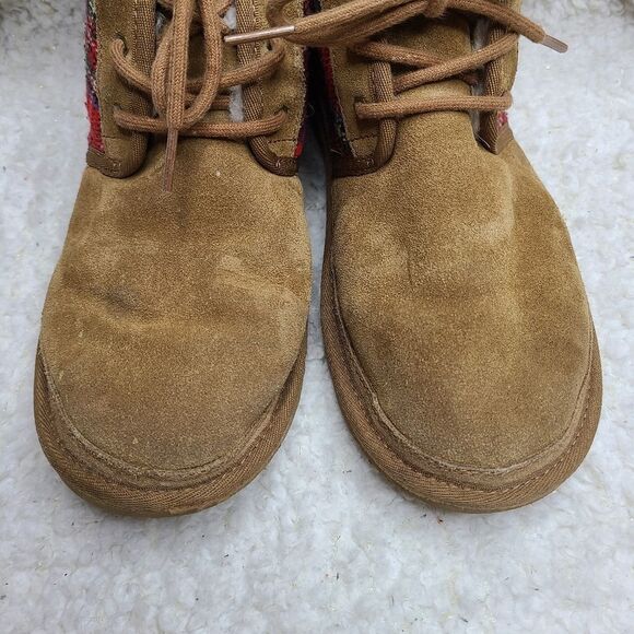 UGG Nuemel Classic Tartan Laceup Ankle Boots sz 38 - Picture 3 of 7